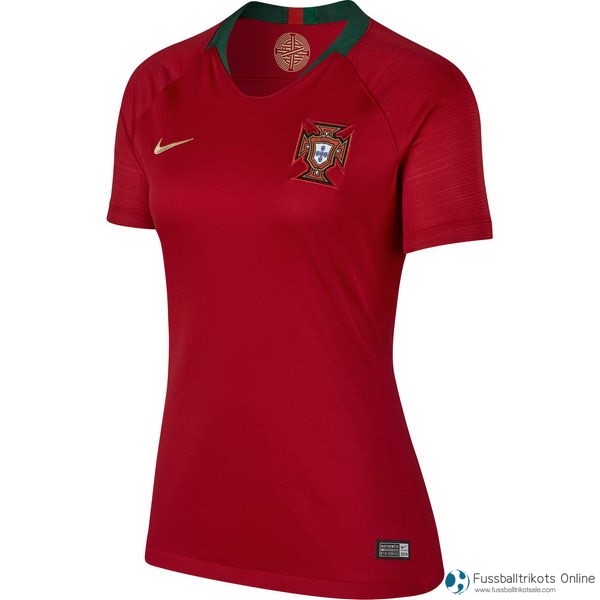 Portugal Trikot Heim Damen 2018 Rote Fussballtrikots Günstig